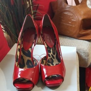 Jessica Simpson Sz 8 Red Sexy Heels